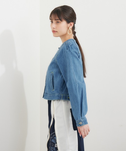 DOLLUPOOPS（ドールアップウップス）の「doll up oops カラーステッチGジャン（デニムジャケット・レディース・ブルー・FREE）」の12枚目の写真