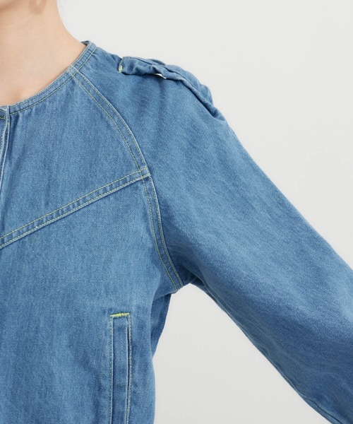 DOLLUPOOPS（ドールアップウップス）の「doll up oops カラーステッチGジャン（デニムジャケット・レディース・ブルー・FREE）」の16枚目の写真