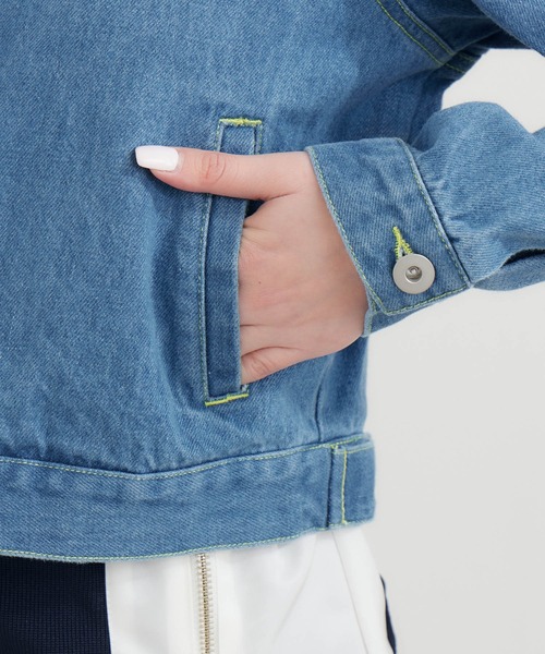 DOLLUPOOPS（ドールアップウップス）の「doll up oops カラーステッチGジャン（デニムジャケット・レディース・ブルー・FREE）」の17枚目の写真