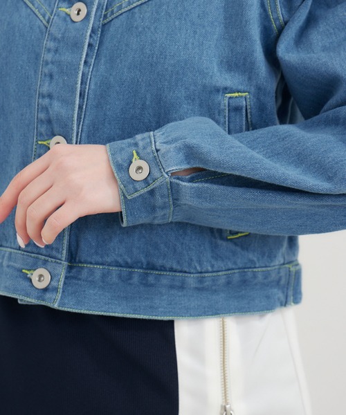 DOLLUPOOPS（ドールアップウップス）の「doll up oops カラーステッチGジャン（デニムジャケット・レディース・ブルー・FREE）」の18枚目の写真