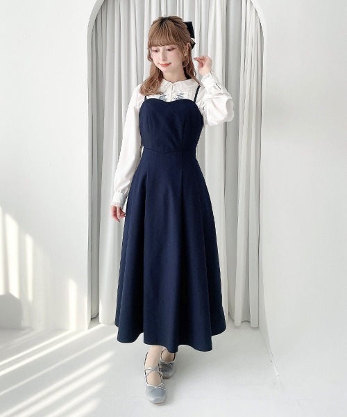 an another angelus（アンアナザーアンジェラス）の「【新色追加】バックカッティングキャミワンピース/ananotherangelus（ワンピース・レディース・ライトベージュ/ブルー/ネイビー/トップグレー/ブルーグリーン/グレー・FREE）」の14枚目の写真