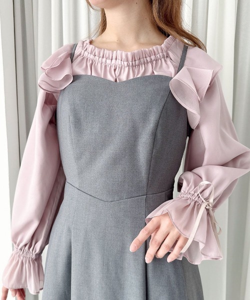 an another angelus（アンアナザーアンジェラス）の「【新色追加】バックカッティングキャミワンピース/ananotherangelus（ワンピース・レディース・ライトベージュ/ブルー/ネイビー/トップグレー/ブルーグリーン/グレー・FREE）」の10枚目の写真