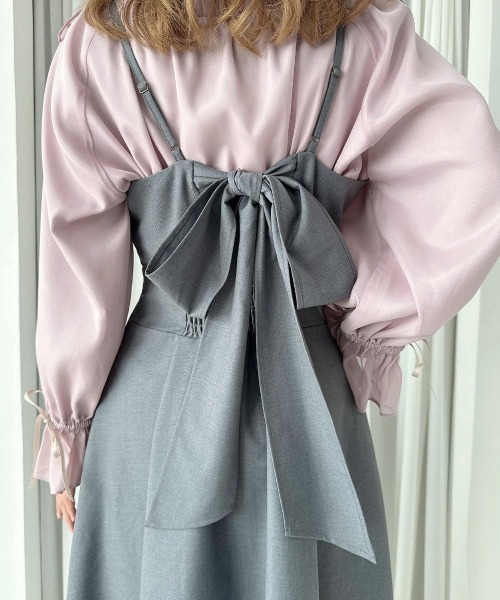 an another angelus（アンアナザーアンジェラス）の「【新色追加】バックカッティングキャミワンピース/ananotherangelus（ワンピース・レディース・ライトベージュ/ブルー/ネイビー/トップグレー/ブルーグリーン/グレー・FREE）」の11枚目の写真