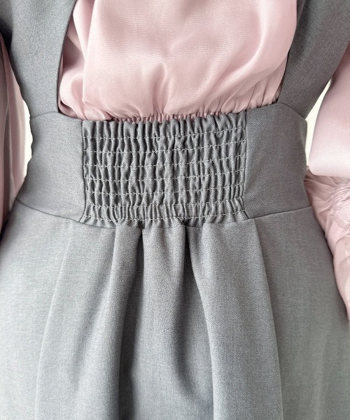 an another angelus（アンアナザーアンジェラス）の「【新色追加】バックカッティングキャミワンピース/ananotherangelus（ワンピース・レディース・ライトベージュ/ブルー/ネイビー/トップグレー/ブルーグリーン/グレー・FREE）」の12枚目の写真