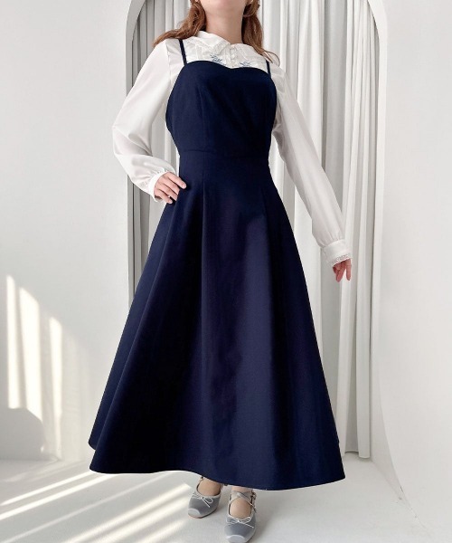 an another angelus（アンアナザーアンジェラス）の「【新色追加】バックカッティングキャミワンピース/ananotherangelus（ワンピース・レディース・ライトベージュ/ブルー/ネイビー/トップグレー/ブルーグリーン/グレー・FREE）」の15枚目の写真