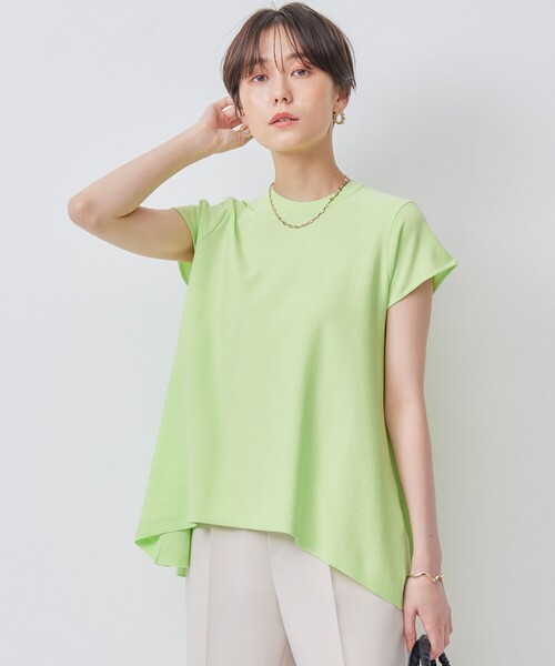 組曲(クミキョク)の「【WEB限定カラーあり】バックフレアニットTシャツ(ニット/セーター・レディース・ブラック系/スモーキーグリーン系9/アイボリー系・F)」の3枚目の写真