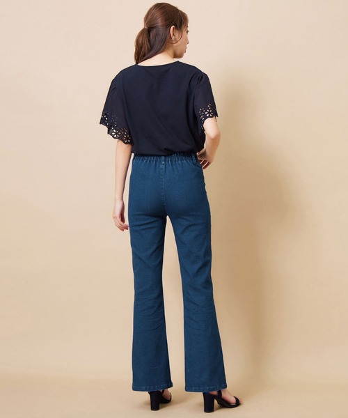 alotta(アロッタ)の「フロントスリットビジューストレッチパンツ(その他パンツ・レディース・サックスブルー/ブルー・LARGE/MEDIUM)」の6枚目の写真
