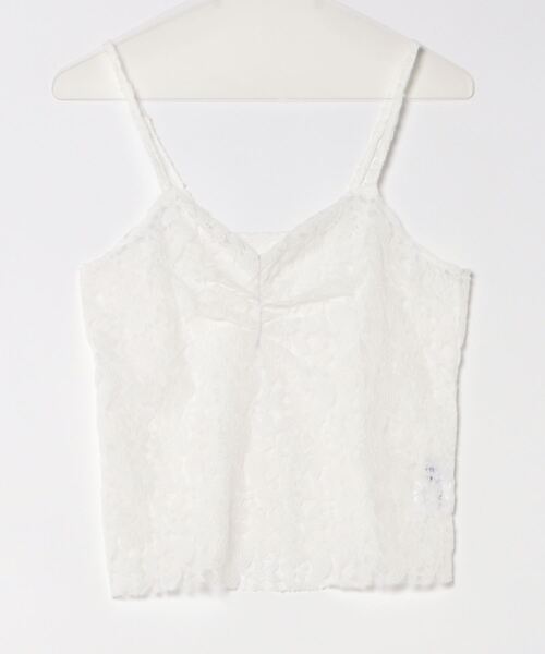 Mayree（メイリー）の「【Mayree】花柄レースキャミ（キャミソール・レディース・ホワイト・FREE）」の6枚目の写真