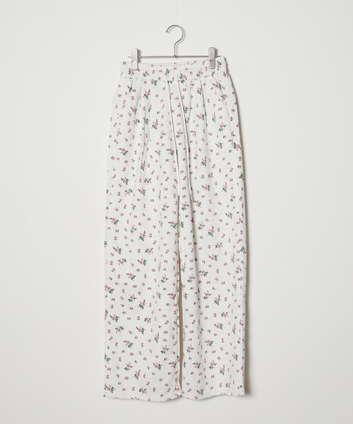 ROOPTOKYO（ループトウキョウ）の「韓国風総柄花柄スウェットパンツ（スウェットパンツ・レディース・ブラック/ホワイト/グレー・M/L）」の9枚目の写真