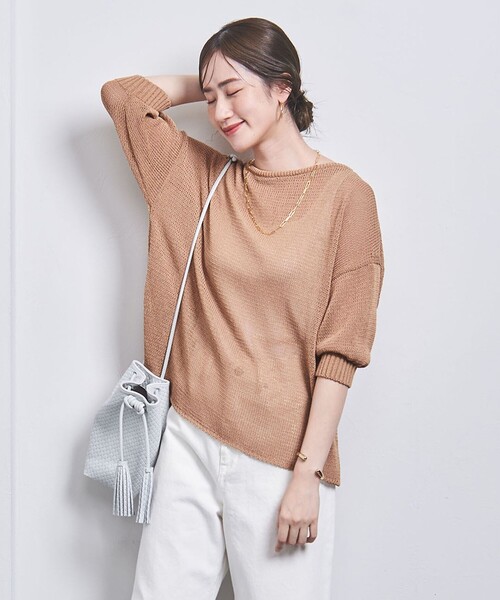 新品未使用　ユナイテッドアローズ　ペーパー ショートスリーブ ニット UNITED ARROWS（ユナイテッドアローズ）の「ペーパー ショート