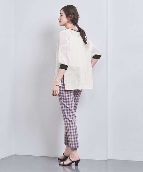 UNITED ARROWS（ユナイテッドアローズ）の「ペーパー ショートスリーブ ニット（ニット/セーター・レディース・オフホワイト/ブラウン/ダークブラウン/ライム/ベージュ/ナチュラル/その他6・FREE）」の12枚目の写真