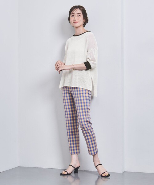 UNITED ARROWS（ユナイテッドアローズ）の「ペーパー ショートスリーブ ニット（ニット/セーター・レディース・オフホワイト/ブラウン/ダークブラウン/ライム/ベージュ/ナチュラル/その他6・FREE）」の13枚目の写真