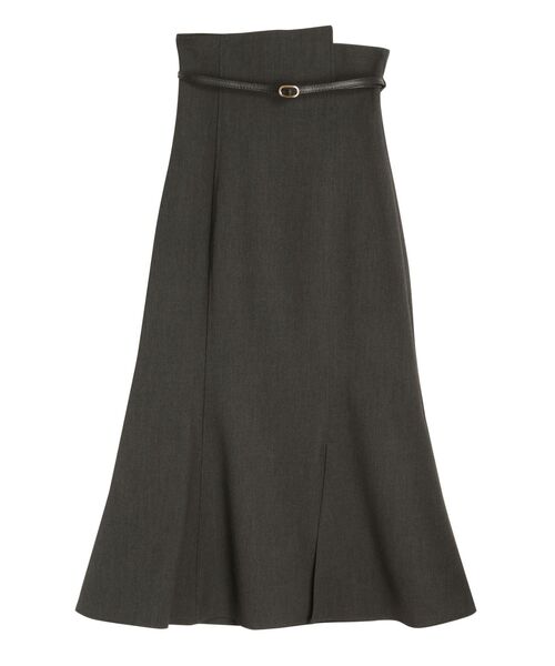 LAGUNAMOON（ラグナムーン）の「バイカラーベルトスカート（スカート・レディース・チャコールグレー/ホワイト・MEDIUM/SMALL）」の21枚目の写真