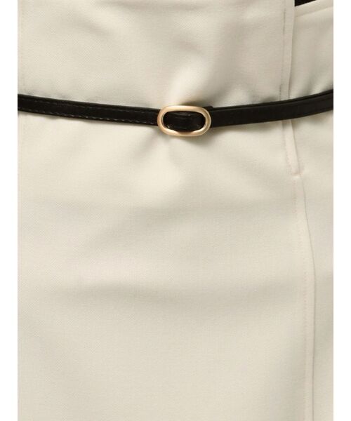 LAGUNAMOON（ラグナムーン）の「バイカラーベルトスカート（スカート・レディース・チャコールグレー/ホワイト・MEDIUM/SMALL）」の12枚目の写真