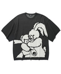 A'GEM/9 × .kom 『NICE GHOST CLUB/ナイスゴーストクラブ』 KIDNAPPING BIG BIG KNIT TEE/キッドナッピングTシャツ