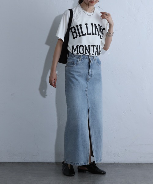 COLONY 2139(コロニートゥーワンスリーナイン)の「BIGカレッジラグランTシャツ(Tシャツ/カットソー・レディース・ホワイト/ブラック・FREE)」の8枚目の写真