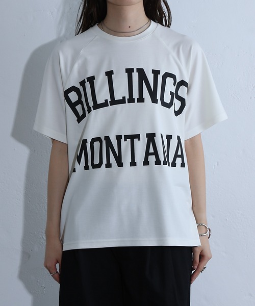 COLONY 2139(コロニートゥーワンスリーナイン)の「BIGカレッジラグランTシャツ(Tシャツ/カットソー・レディース・ホワイト/ブラック・FREE)」の19枚目の写真