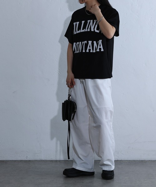 COLONY 2139(コロニートゥーワンスリーナイン)の「BIGカレッジラグランTシャツ(Tシャツ/カットソー・レディース・ホワイト/ブラック・FREE)」の17枚目の写真