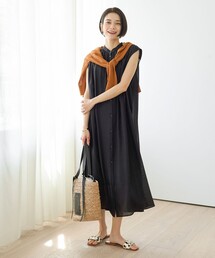 UNFILO（アンフィーロ）の「【撥水/接触冷感/洗える】ヴィンテージシアー ギャザーワンピース（ワンピース）」