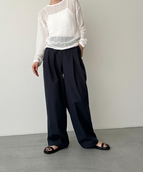 CANAL JEAN（キャナルジーン）の「El mar　メッシュサマーニット（ニット/セーター・レディース・ベージュ/ホワイト/ブラック・ONE SIZE）」の6枚目の写真