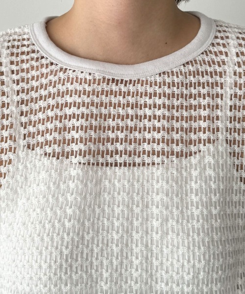 CANAL JEAN（キャナルジーン）の「El mar　メッシュサマーニット（ニット/セーター・レディース・ベージュ/ホワイト/ブラック・ONE SIZE）」の16枚目の写真