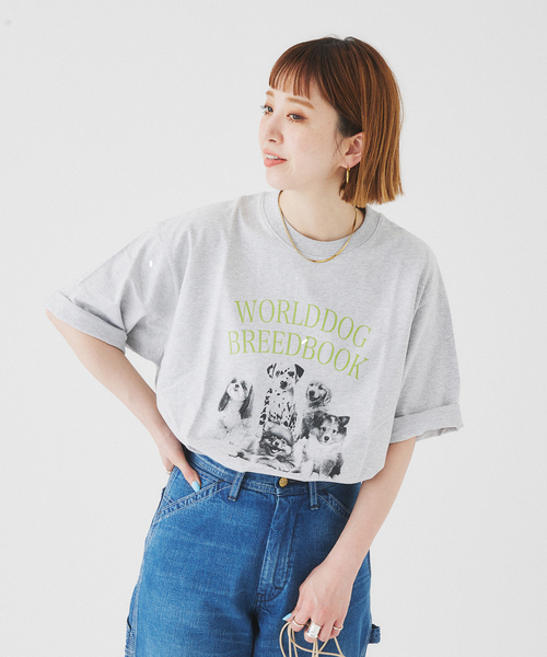 B.C STOCK（ベーセーストック）の「DOG＆CAT ASOORTED Tシャツ（Tシャツ/カットソー・メンズ・オフホワイト/ライトホワイト/ホワイト/ホワイト×ホワイト・LARGE/MEDIUM）」の2枚目の写真