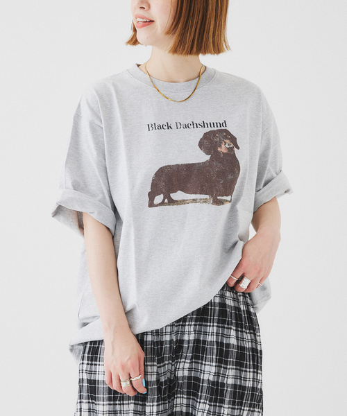 B.C STOCK（ベーセーストック）の「DOG＆CAT ASOORTED Tシャツ（Tシャツ/カットソー・メンズ・オフホワイト/ライトホワイト/ホワイト/ホワイト×ホワイト・LARGE/MEDIUM）」の4枚目の写真