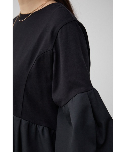 AZUL by moussy(アズールバイマウジー)の「袖フレアぺプラムカットトップス(Tシャツ/カットソー・レディース・ブルー/オフホワイト/ブラック・FREE)」の11枚目の写真