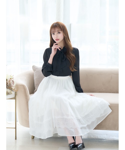 【特別送料無料！】 emiriawiz（エミリアウィズ）の「Lace flower flare dot skirt 小物