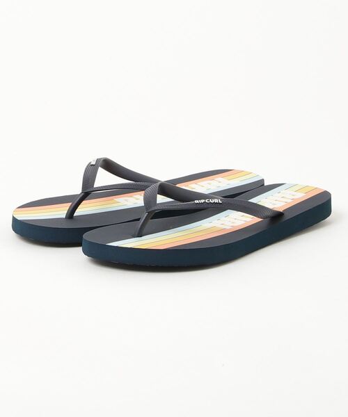 rip curl(リップカール)の「【RIPCURL(リップカール)】L SURF REVIVAL BLOOM OPEN TOE/ブランドロゴサンダル/ビーサン(サンダル・レディース・ネイビー・7/6)」の2枚目の写真