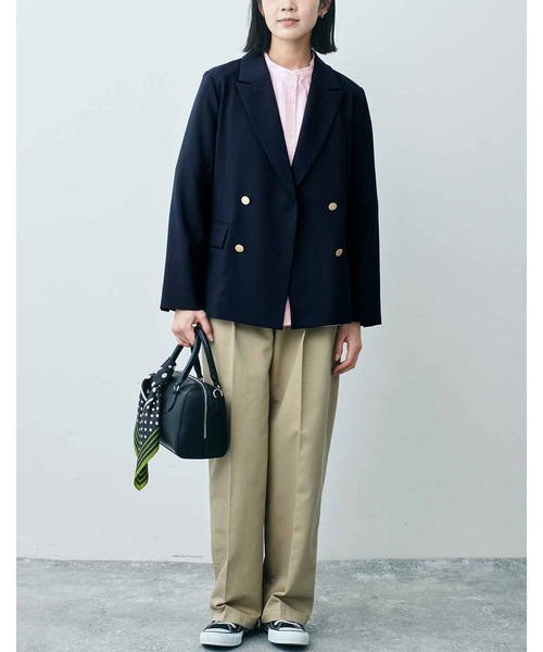 ＴＨＲＥＥ ＦＩＦＴＹ ＳＴＡＮＤＡＲＤ ライトピンクのスタンドカラーのシャツ（シャツ/ブラウス）｜THREE FIFTY STANDARD（スリーフィフティースタンダード）