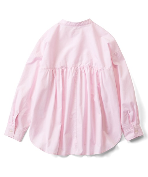 ＴＨＲＥＥ ＦＩＦＴＹ ＳＴＡＮＤＡＲＤ ライトピンクのスタンドカラーのシャツ（シャツ/ブラウス）｜THREE FIFTY STANDARD（スリーフィフティースタンダード）