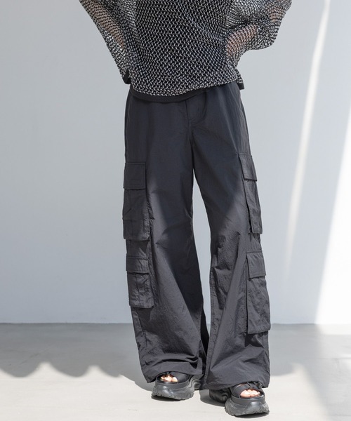 RAGEBLUE（レイジブルー）の「パラシュートナイロンカーゴパンツ（カーゴパンツ・レディース・ブラック/ホワイト/ピンク・FREE）」の2枚目の写真