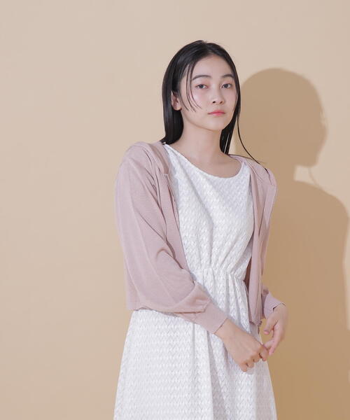 JILL by JILL STUART(ジルバイジルスチュアート)の「◇UV加工ロゴ刺しゅうニットパーカー(パーカー・レディース・ブラック/ピンク/ホワイト系その他・FREE)」の12枚目の写真