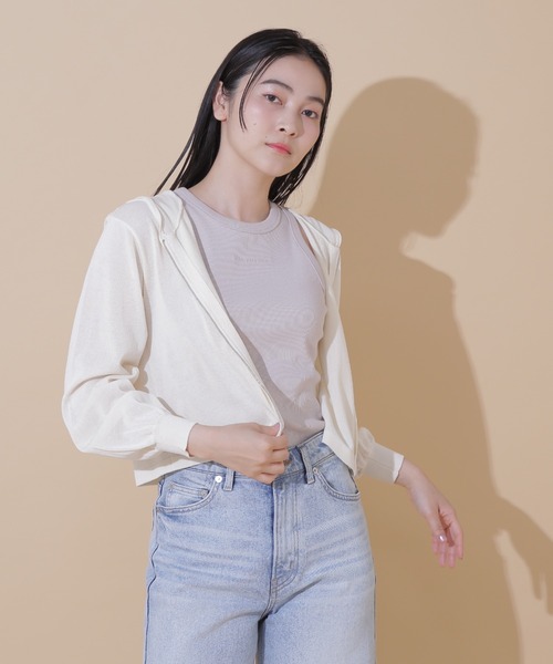JILL by JILL STUART(ジルバイジルスチュアート)の「◇UV加工ロゴ刺しゅうニットパーカー(パーカー・レディース・ブラック/ピンク/ホワイト系その他・FREE)」の22枚目の写真