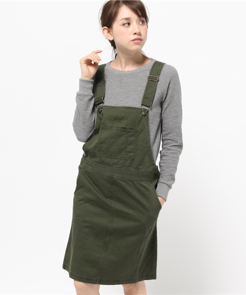 SEVENDAYS=SUNDAY（セブンデイズサンデイ）の「ジャンパースカート（ジャンパースカート・レディース・オフホワイト/チャコールグレー/カモフラージュ/カーキ・LARGE/MEDIUM）」の3枚目の写真