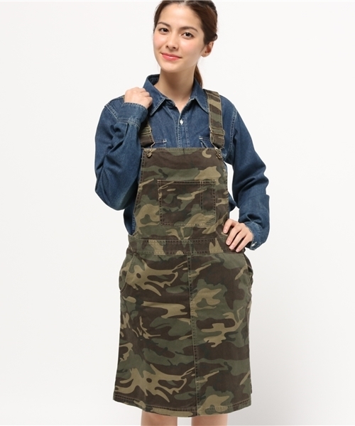 SEVENDAYS=SUNDAY（セブンデイズサンデイ）の「ジャンパースカート（ジャンパースカート・レディース・オフホワイト/チャコールグレー/カモフラージュ/カーキ・LARGE/MEDIUM）」の18枚目の写真