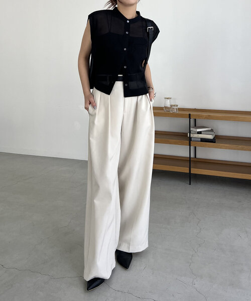 CAPRICIEUX LE'MAGE（カプリシューレマージュ）の「BOXシアーシャツ（シャツ/ブラウス・レディース・ブラック/ホワイト系その他/ピンク・FREE）」の18枚目の写真