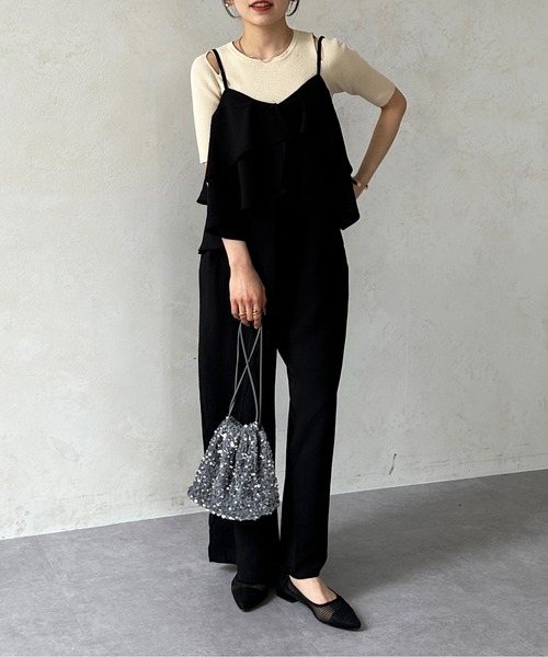 フリルビスチェキャミサロペット 予約]フリルビスチェキャミサロペット – Frene