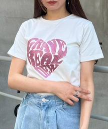 グリッターハートロゴショートTシャツ