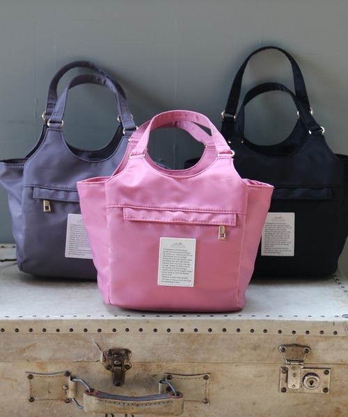 LBC（エルビーシー）の「多ポケ ミニトートバッグ（ショルダーバッグ・レディース・ブラック/グレー/ピンク・FREE）」の7枚目の写真