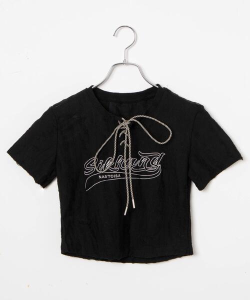 dispark(ディスパーク)の「DISPARK/ヴィンテージフロントレースアップT(Tシャツ/カットソー・レディース・グレー/ブラック・FREE)」の11枚目の写真