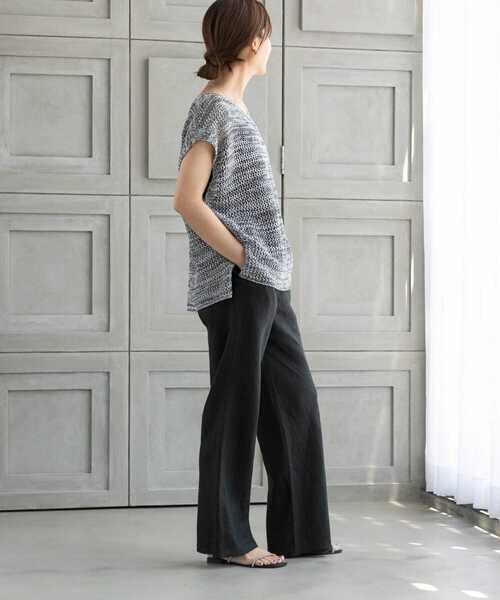 URBAN RESEARCH(アーバンリサーチ)の「メランジメッシュニット(ニット/セーター・レディース・チャコールグレー/ベージュ/グリーン・FREE)」の13枚目の写真