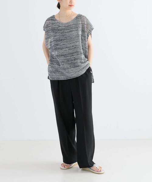 URBAN RESEARCH(アーバンリサーチ)の「メランジメッシュニット(ニット/セーター・レディース・チャコールグレー/ベージュ/グリーン・FREE)」の16枚目の写真