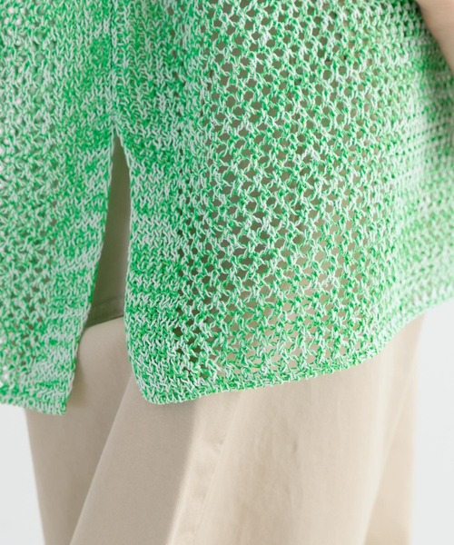 URBAN RESEARCH(アーバンリサーチ)の「メランジメッシュニット(ニット/セーター・レディース・チャコールグレー/ベージュ/グリーン・FREE)」の19枚目の写真