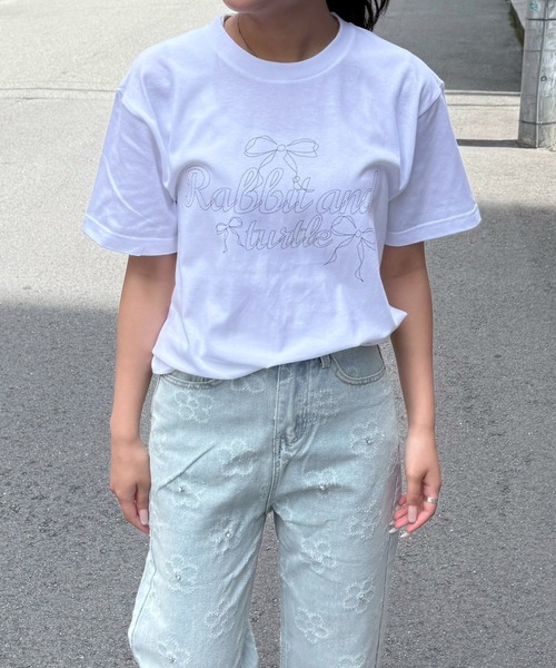 fiere(フィエール)の「リボンガーリー半袖Tシャツ(Tシャツ/カットソー・レディース・アイボリー/ホワイト/A・L/M/XL/SMALL/X-SMALL/MEDIUM)」の17枚目の写真