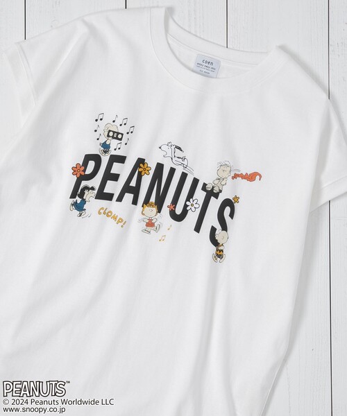PEANUTS(ピーナッツ)の「PEANUTS(ピーナッツ)×coen フレンチスリーブプリントTシャツ(Tシャツ/カットソー・レディース・オフホワイト/ブラック/イエロー/その他1・M/L)」の4枚目の写真