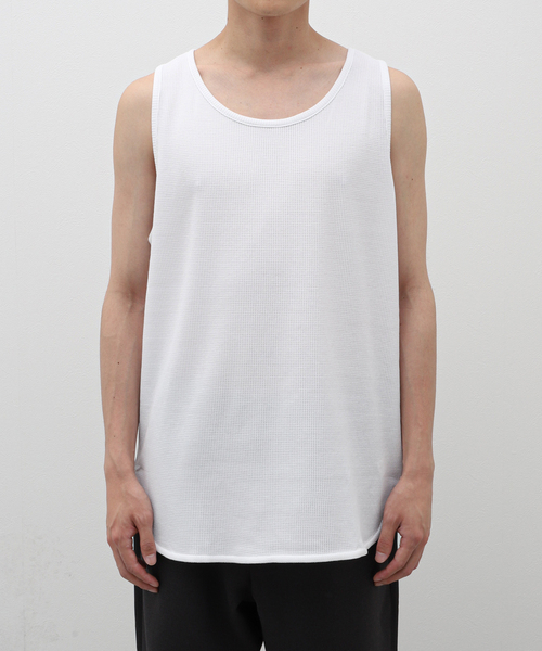 JOURNAL STANDARD relume（ジャーナルスタンダード　レリューム）の「レイヤードサーマル タンクトップ（タンクトップ・メンズ・グレー/ホワイト/チャコールグレー・SMALL/LARGE/MEDIUM）」の6枚目の写真