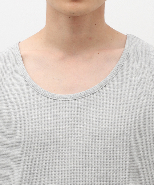 JOURNAL STANDARD relume（ジャーナルスタンダード　レリューム）の「レイヤードサーマル タンクトップ（タンクトップ・メンズ・グレー/ホワイト/チャコールグレー・SMALL/LARGE/MEDIUM）」の10枚目の写真