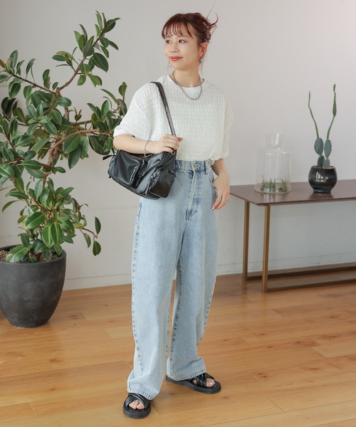 LEPSIM(レプシィム)の「ポコポコプルオーバーSS 129769(Tシャツ/カットソー・レディース・オフホワイト/ブルー/ブラック・FREE)」の9枚目の写真